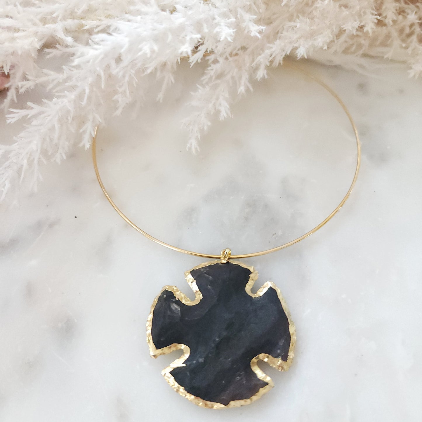 Bar Omega Choker Necklace & Choose Your Enhancer