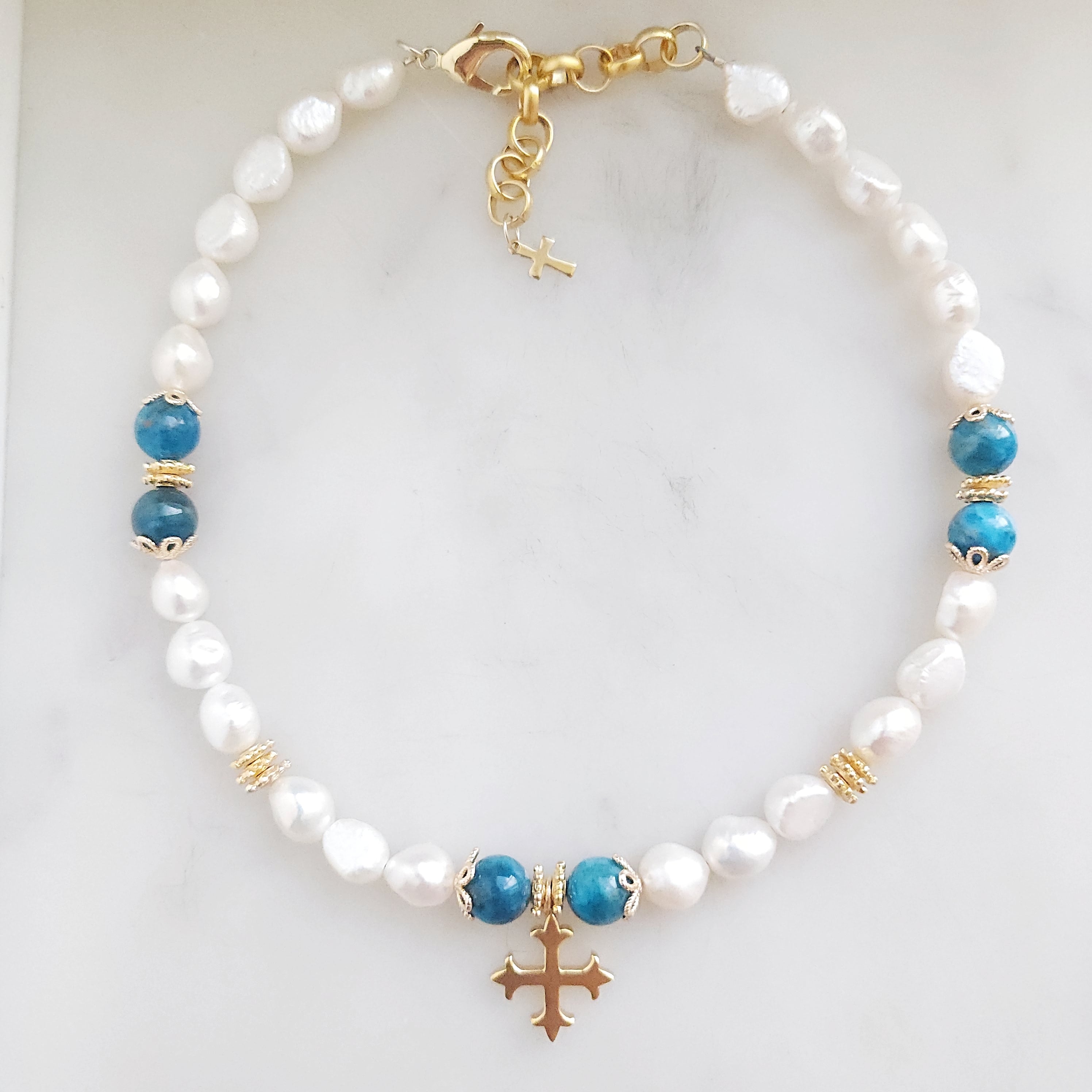 Pearl and Cross Necklace