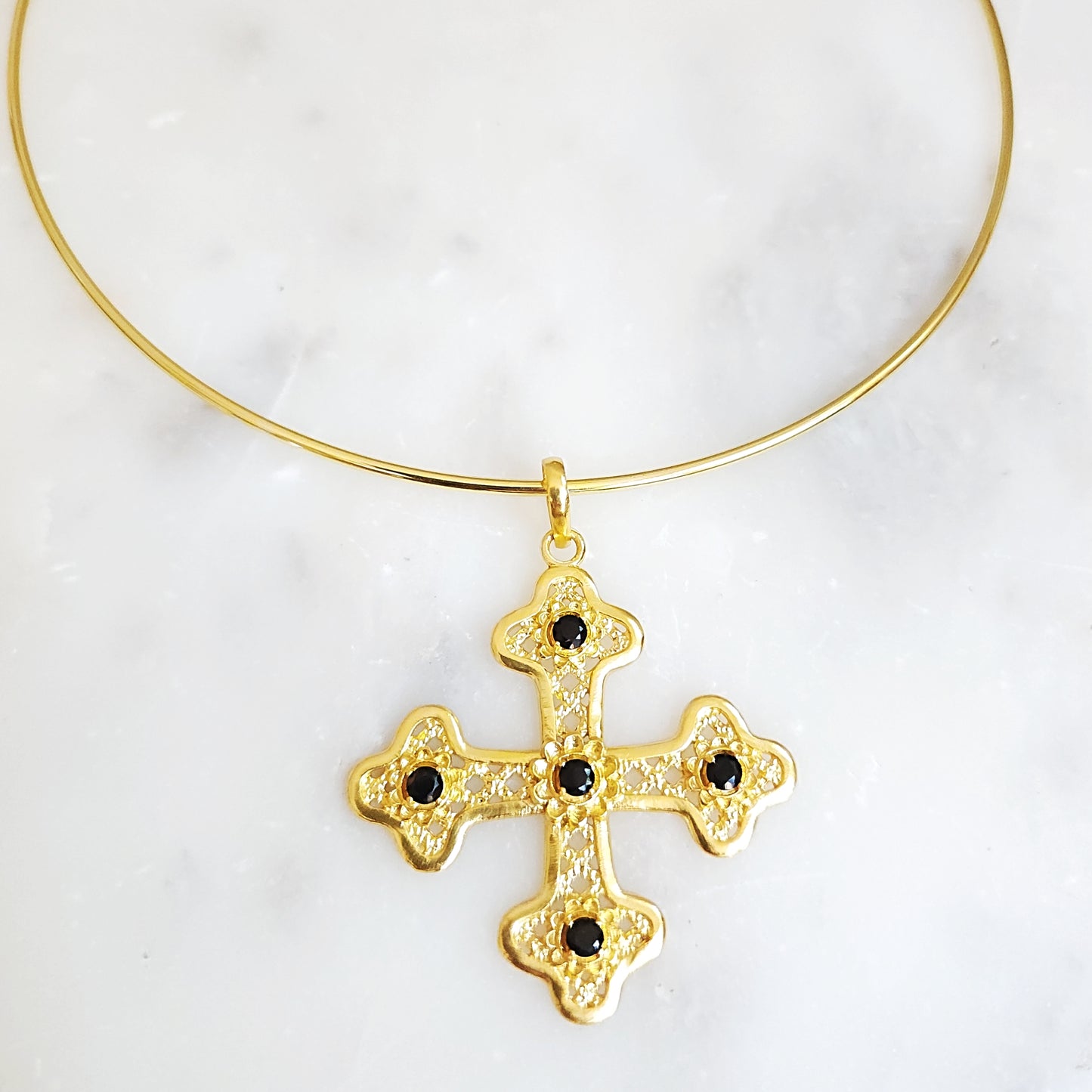 Bar Omega Choker Necklace & Choose Your Enhancer