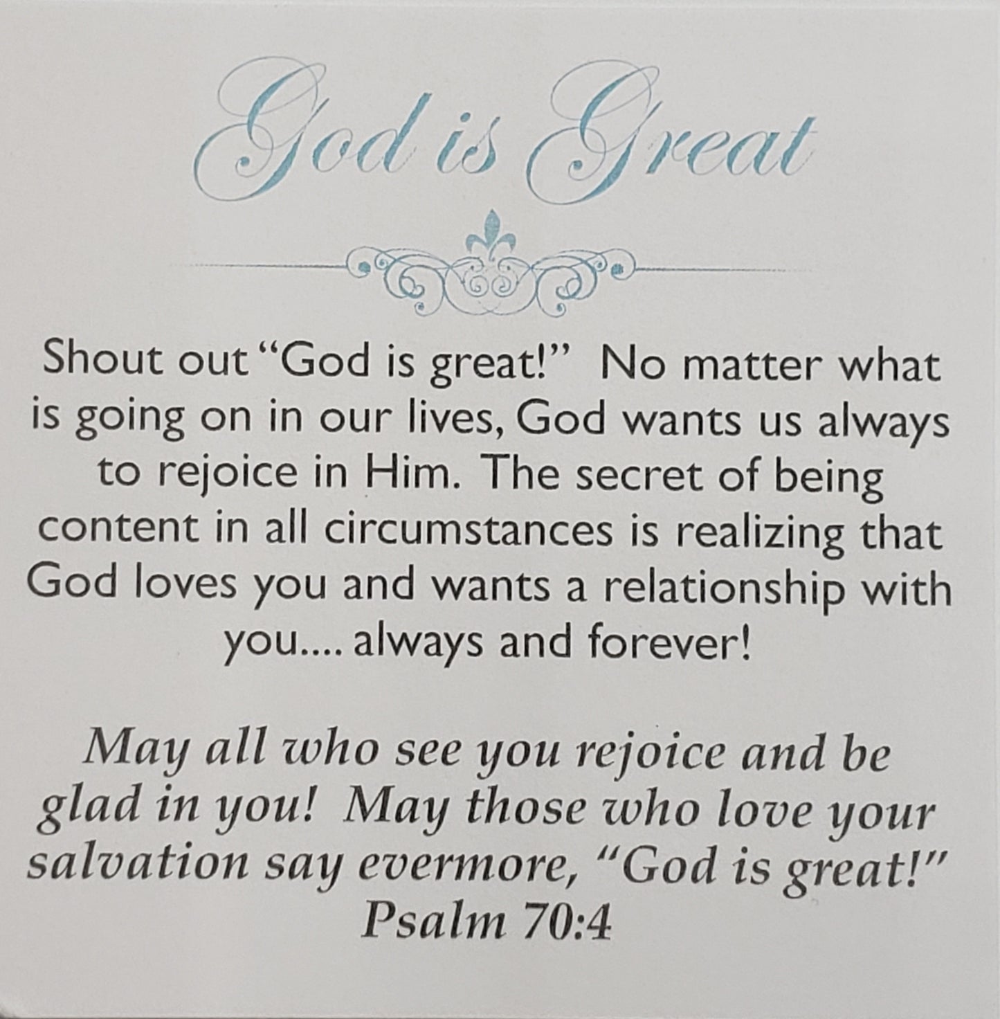 God is Great
