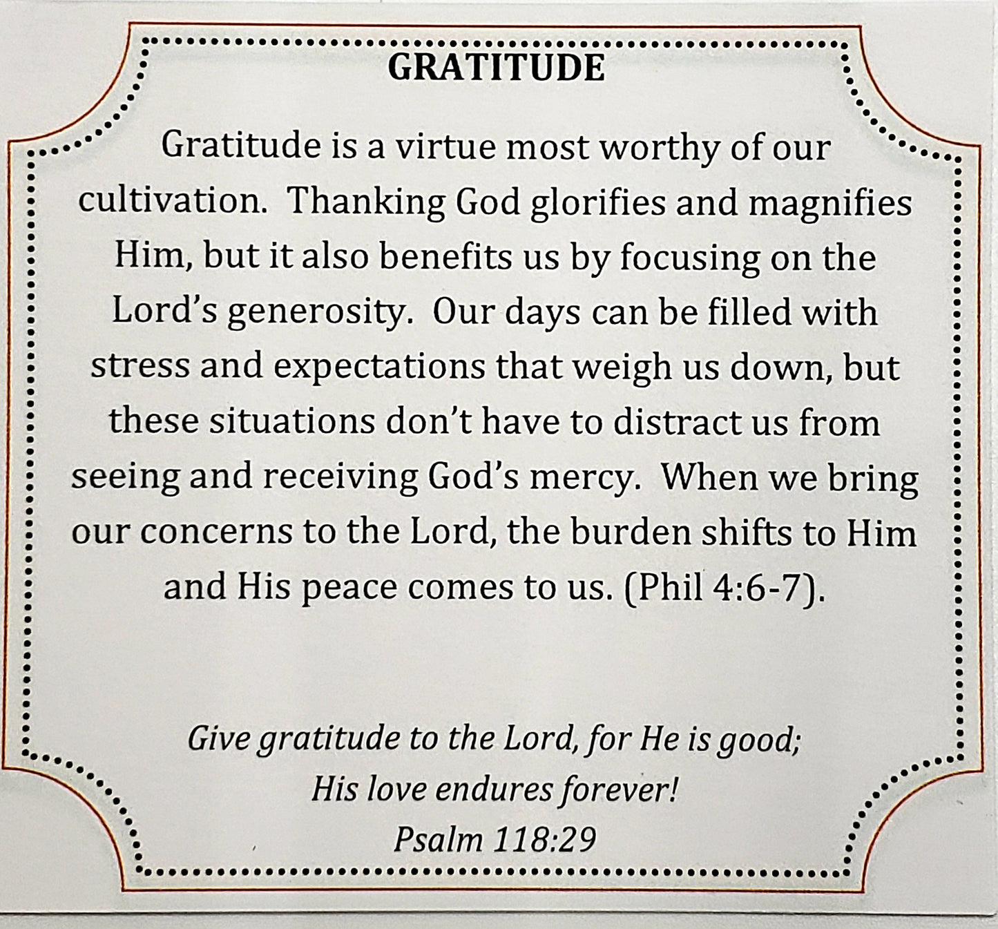 Gratitude