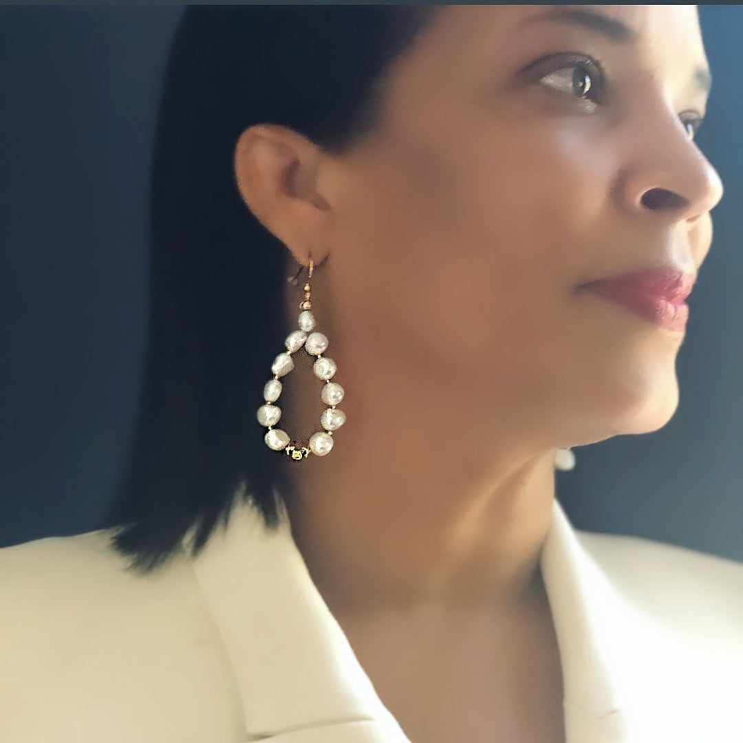 His Grace Earrings (white)