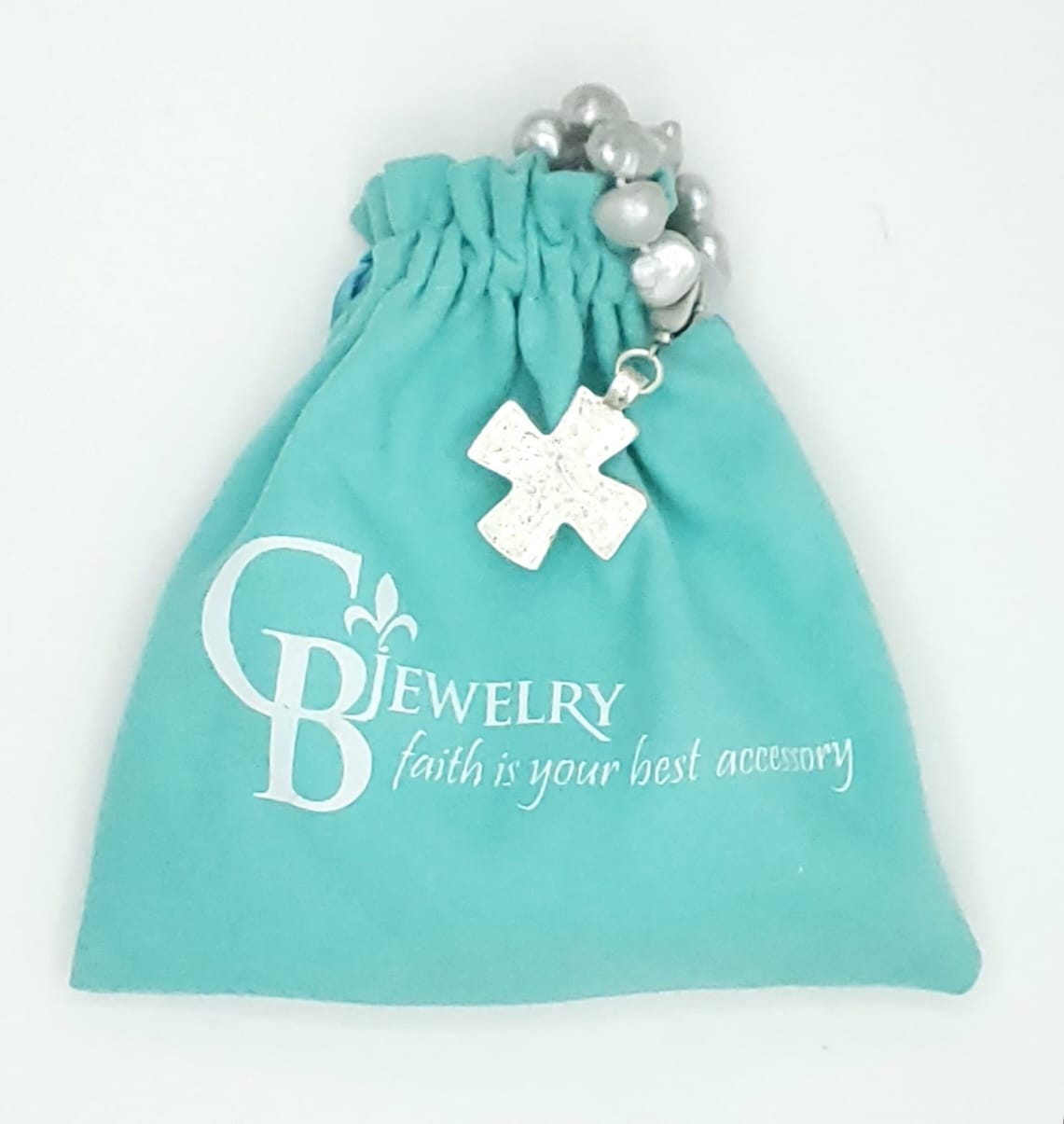 10 Ultra-suede jewelry bags with CB Logo