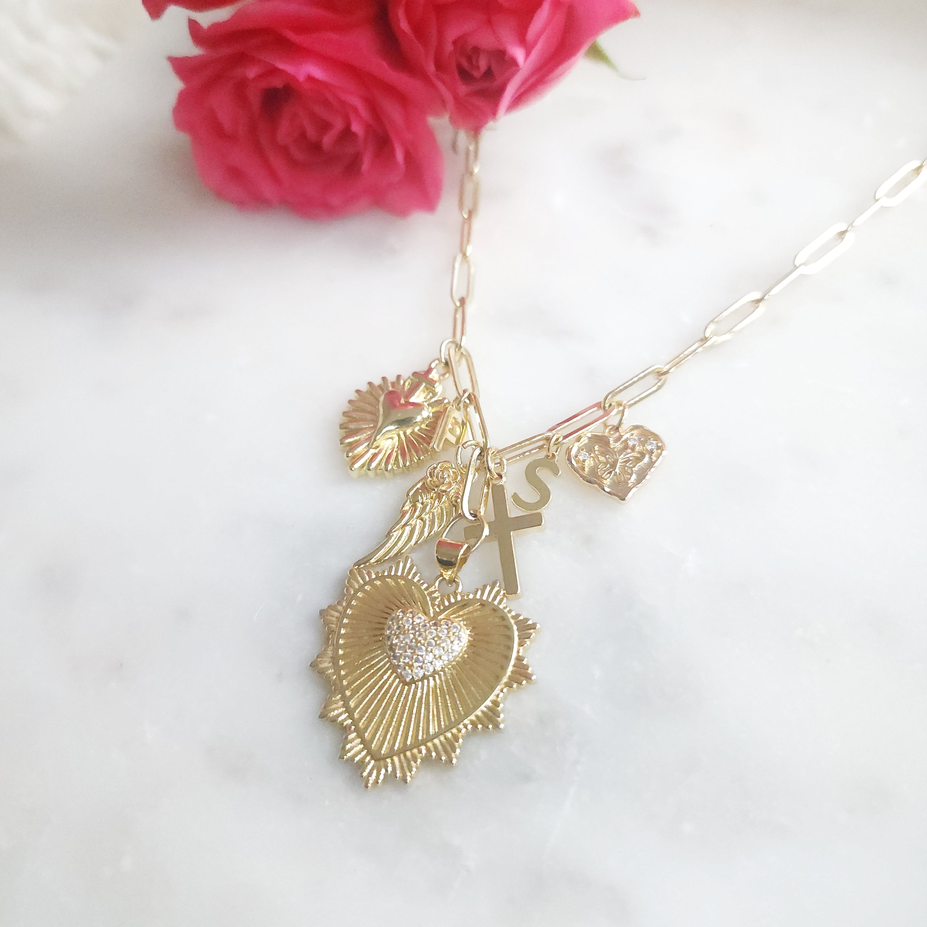 Charmed Life Heart Necklace ( design your own )