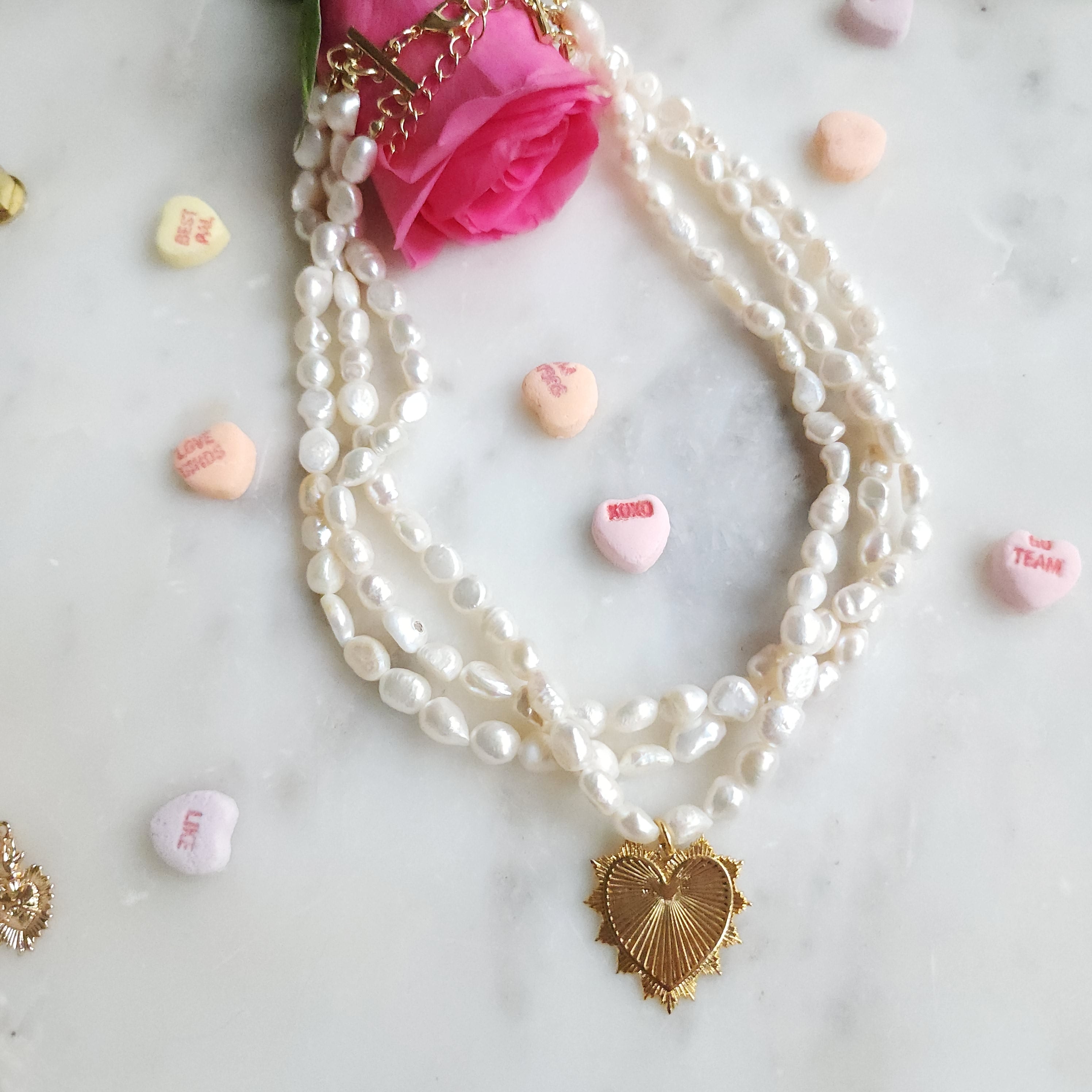 Love Transformed Necklace  ~ Pearl