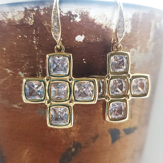 God Heals Clear Earrings Unique-one