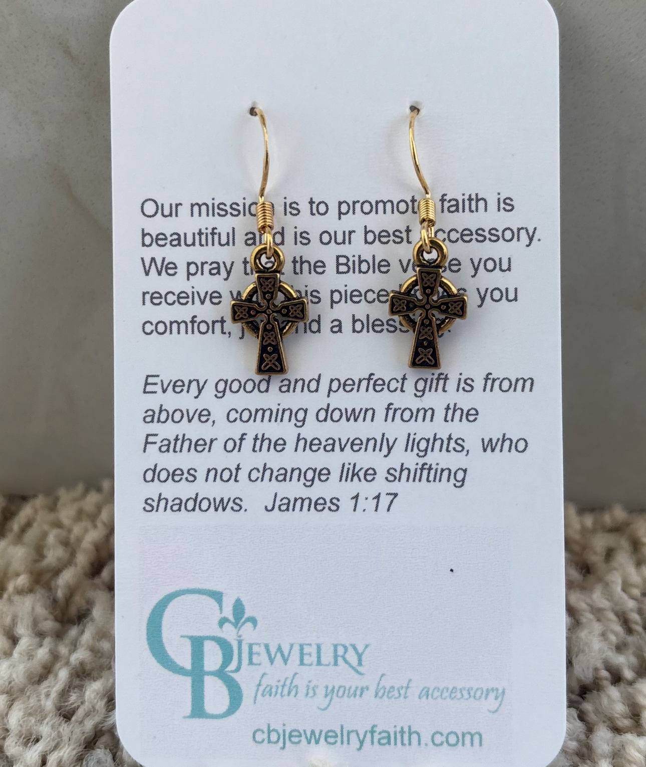 Celtic cross earrings