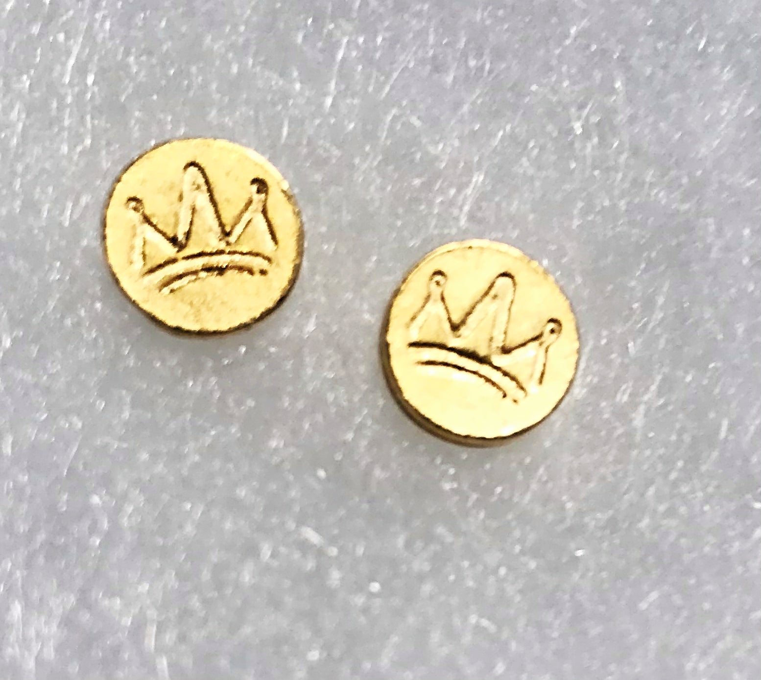 She is Crowned of Life  Tiny Post  Earrings