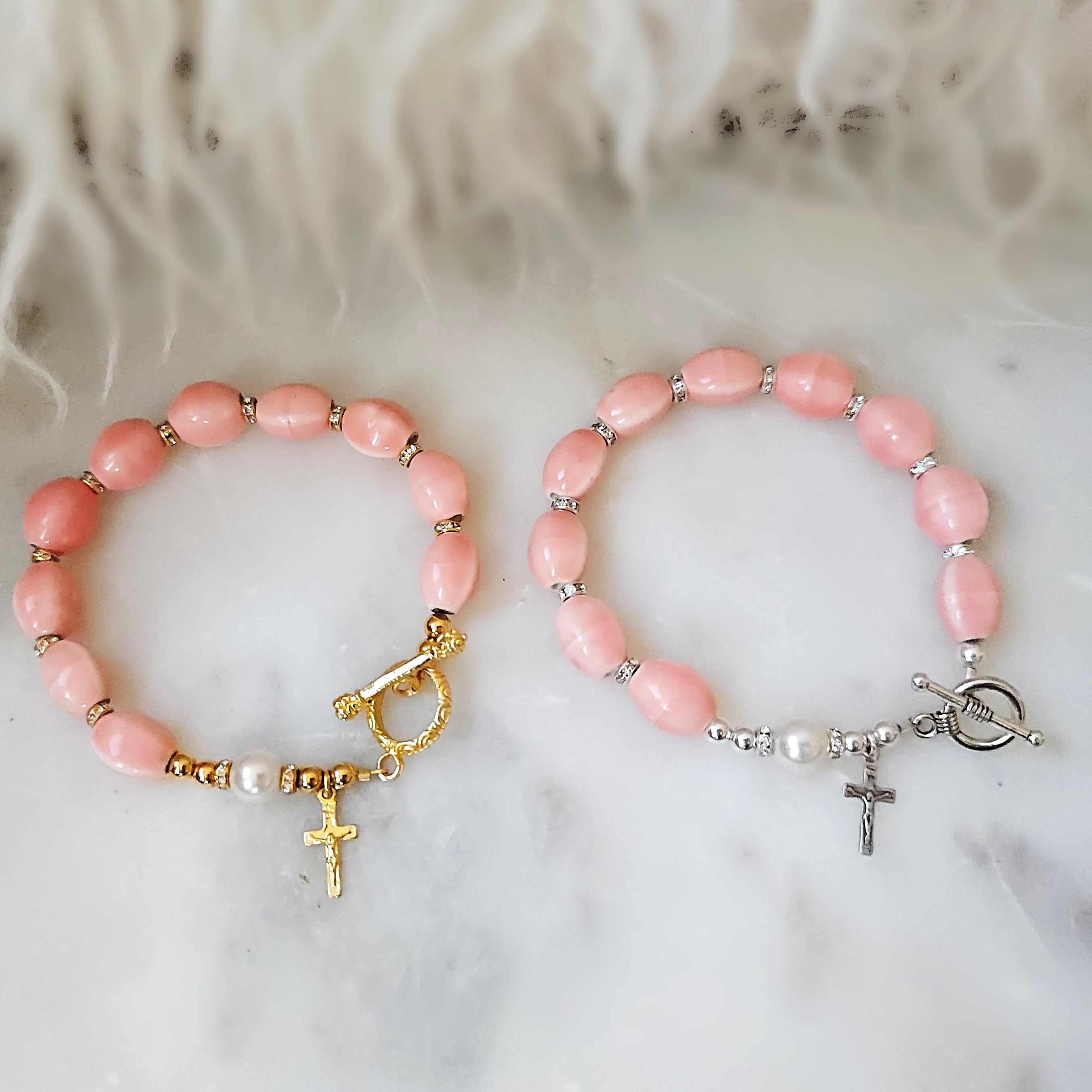 Mercy Chaplet Bracelet ~ Pink